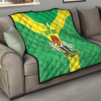 Custom Nigeria Cricket Quilt Go Yellow Greens - Wonder Print Shop