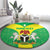 Custom Nigeria Cricket Round Carpet Go Yellow Greens - Wonder Print Shop