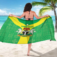 Custom Nigeria Cricket Sarong Go Yellow Greens - Wonder Print Shop