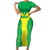 Custom Nigeria Cricket Short Sleeve Bodycon Dress Go Yellow Greens - Wonder Print Shop
