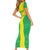 Custom Nigeria Cricket Short Sleeve Bodycon Dress Go Yellow Greens - Wonder Print Shop