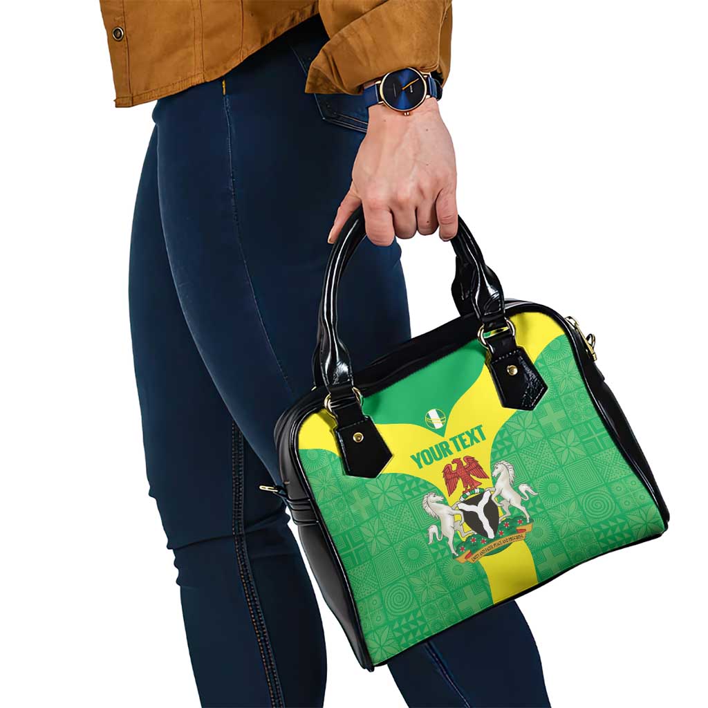 Custom Nigeria Cricket Shoulder Handbag Go Yellow Greens - Wonder Print Shop