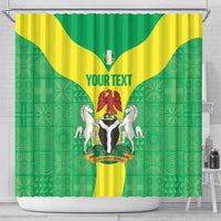 Custom Nigeria Cricket Shower Curtain Go Yellow Greens - Wonder Print Shop
