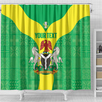 Custom Nigeria Cricket Shower Curtain Go Yellow Greens - Wonder Print Shop