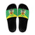 Custom Nigeria Cricket Slide Sandals Go Yellow Greens - Wonder Print Shop