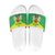 Custom Nigeria Cricket Slide Sandals Go Yellow Greens - Wonder Print Shop