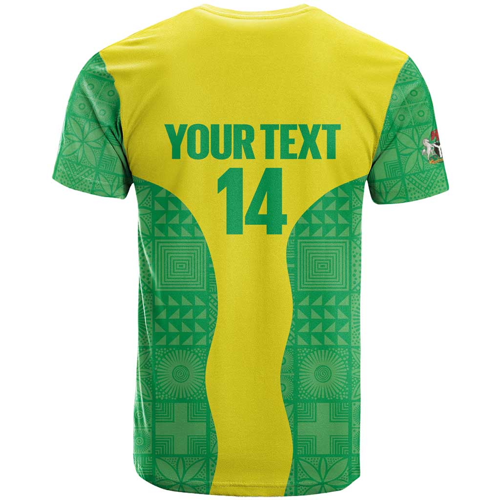Custom Nigeria Cricket T Shirt Go Yellow Greens - Wonder Print Shop