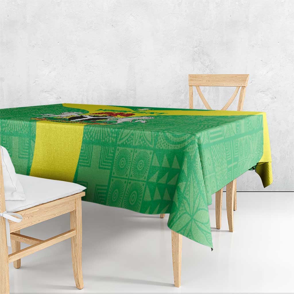 Custom Nigeria Cricket Tablecloth Go Yellow Greens - Wonder Print Shop