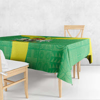 Custom Nigeria Cricket Tablecloth Go Yellow Greens - Wonder Print Shop