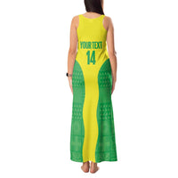 Custom Nigeria Cricket Tank Maxi Dress Go Yellow Greens - Wonder Print Shop