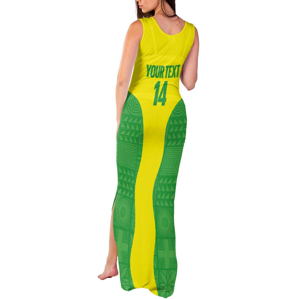 Custom Nigeria Cricket Tank Maxi Dress Go Yellow Greens - Wonder Print Shop