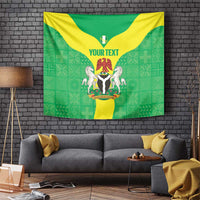 Custom Nigeria Cricket Tapestry Go Yellow Greens - Wonder Print Shop