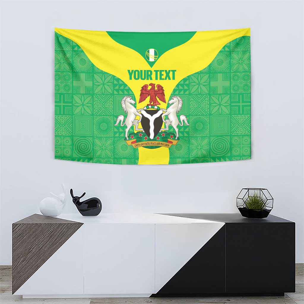 Custom Nigeria Cricket Tapestry Go Yellow Greens - Wonder Print Shop