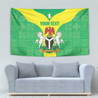 Custom Nigeria Cricket Tapestry Go Yellow Greens - Wonder Print Shop