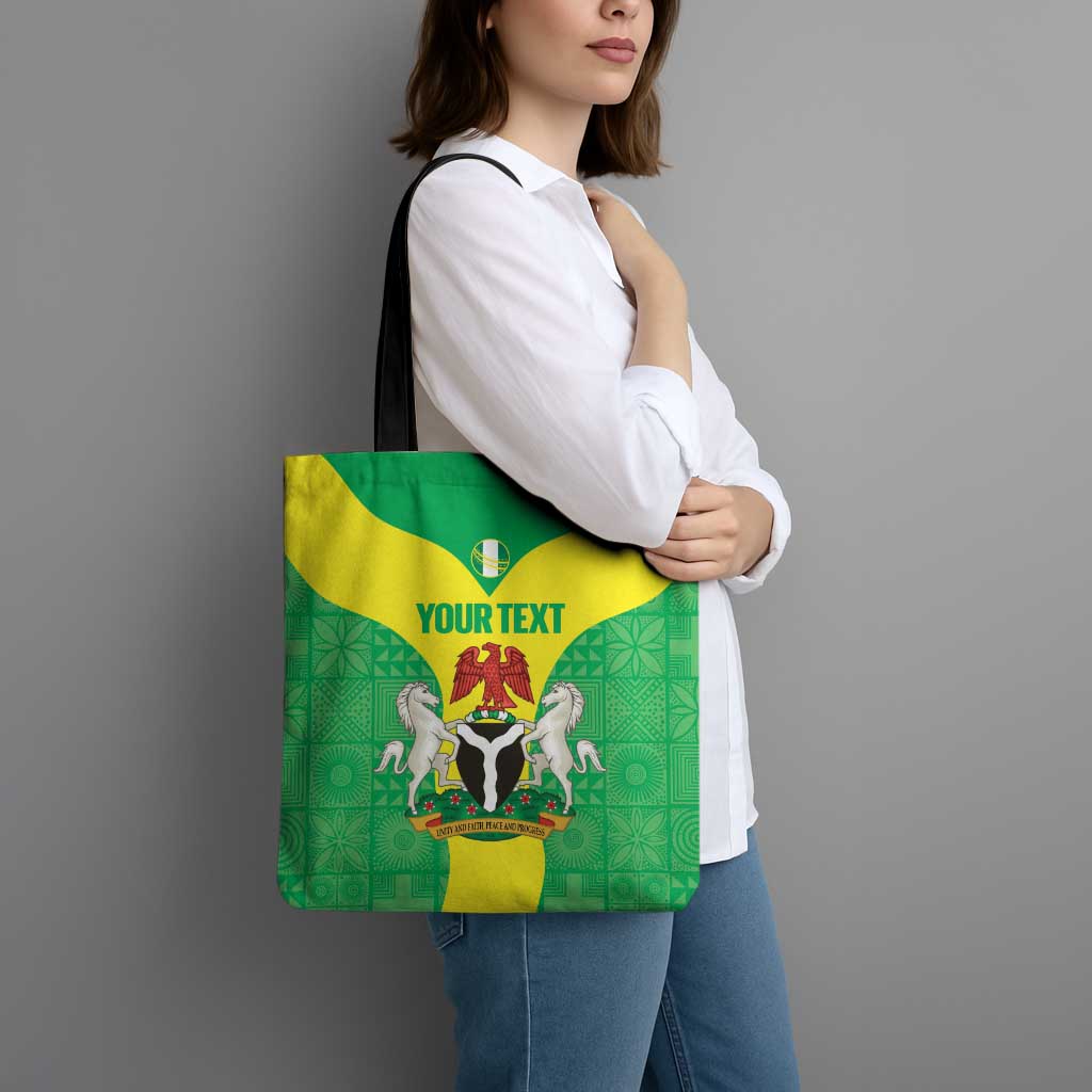 Custom Nigeria Cricket Tote Bag Go Yellow Greens - Wonder Print Shop