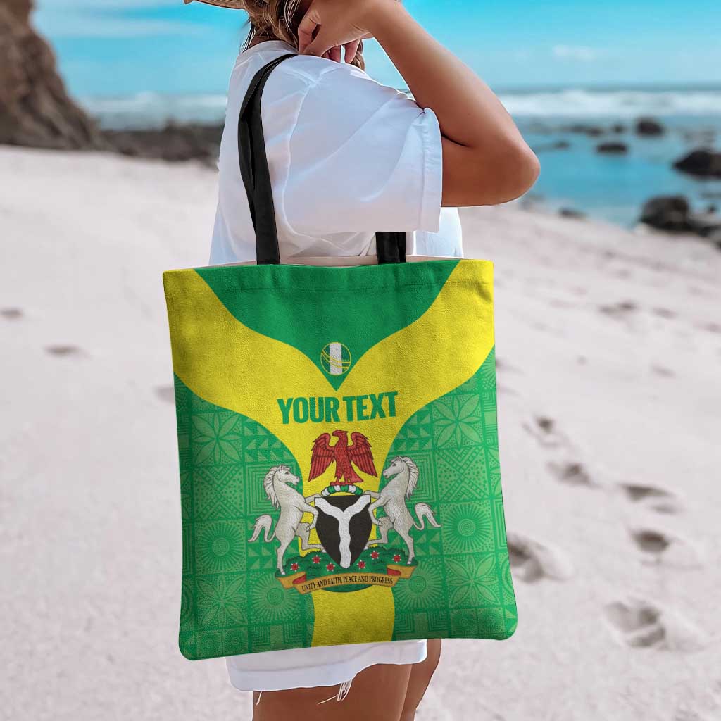 Custom Nigeria Cricket Tote Bag Go Yellow Greens - Wonder Print Shop