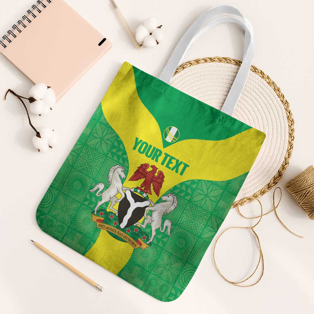 Custom Nigeria Cricket Tote Bag Go Yellow Greens - Wonder Print Shop