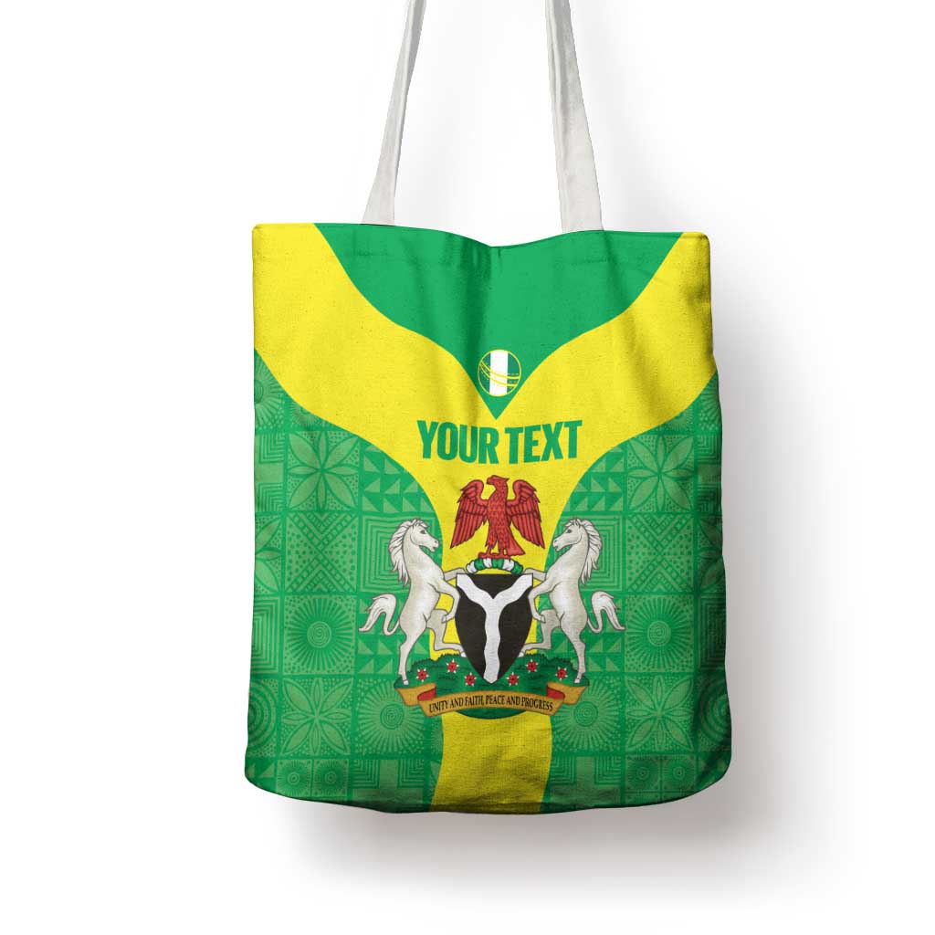 Custom Nigeria Cricket Tote Bag Go Yellow Greens - Wonder Print Shop