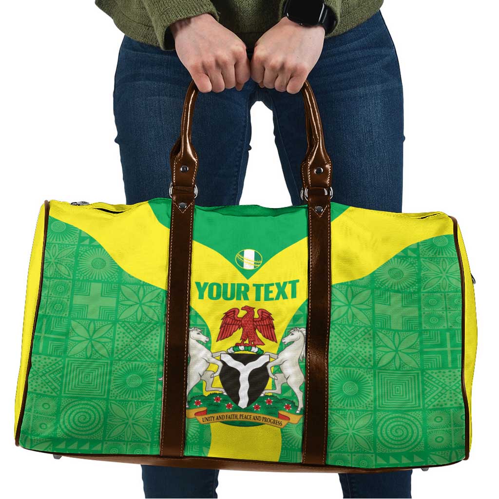 Custom Nigeria Cricket Travel Bag Go Yellow Greens - Wonder Print Shop