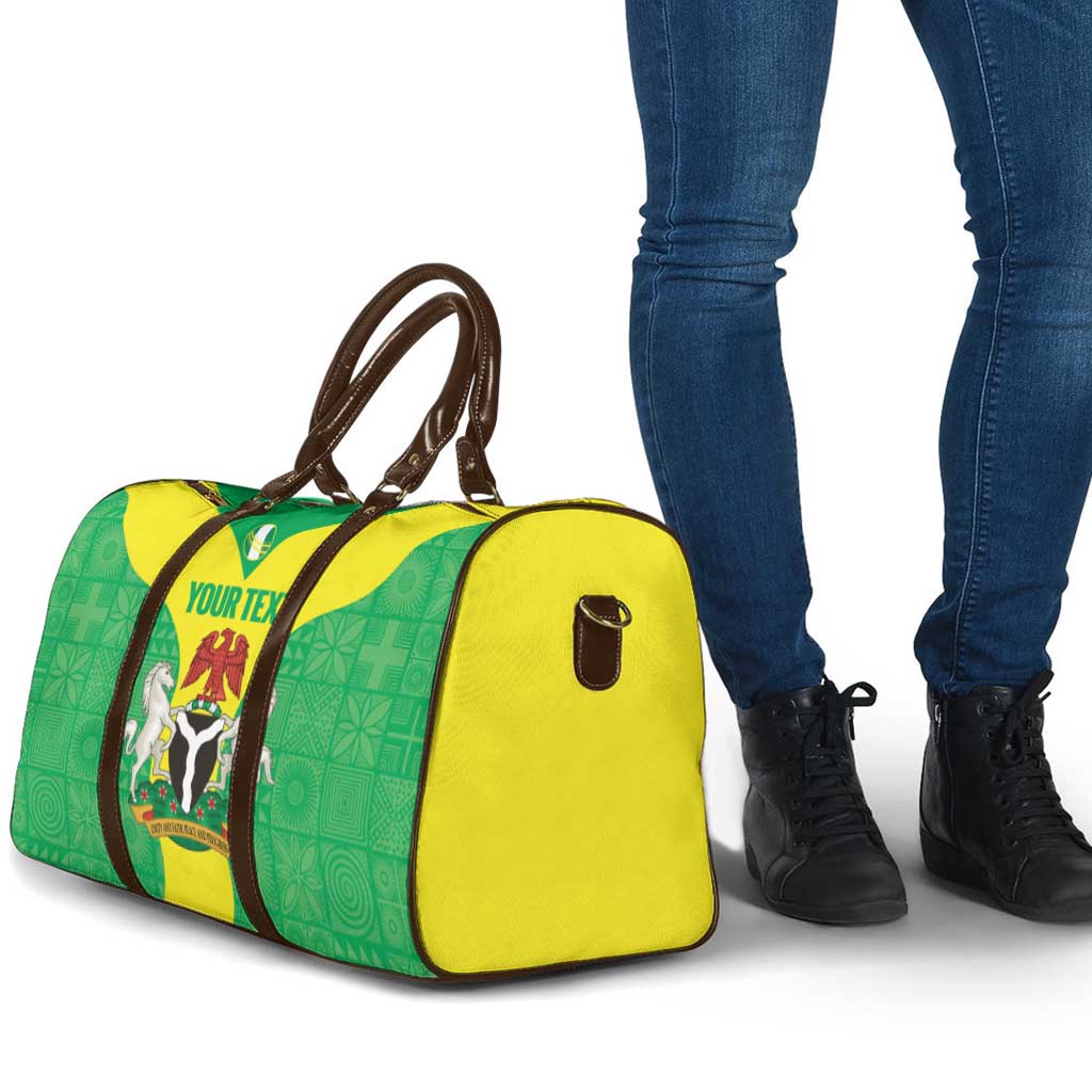 Custom Nigeria Cricket Travel Bag Go Yellow Greens - Wonder Print Shop