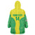 Custom Nigeria Cricket Wearable Blanket Hoodie Go Yellow Greens - Wonder Print Shop