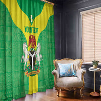 Custom Nigeria Cricket Window Curtain Go Yellow Greens - Wonder Print Shop
