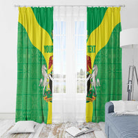 Custom Nigeria Cricket Window Curtain Go Yellow Greens - Wonder Print Shop