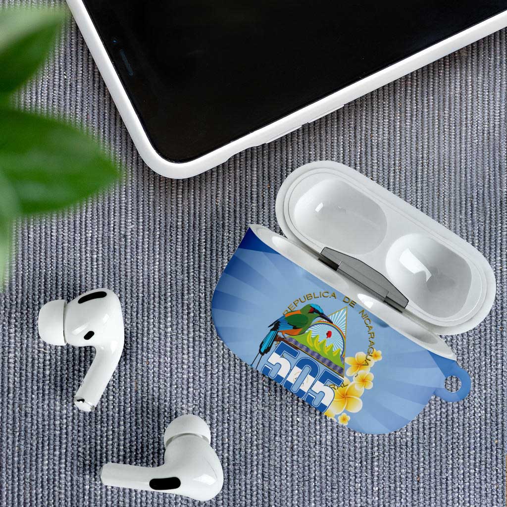 Personalized Nicaragua Independence Day AirPods Case 505 Proud Guardabarranco Sacuanjoche - Wonder Print Shop