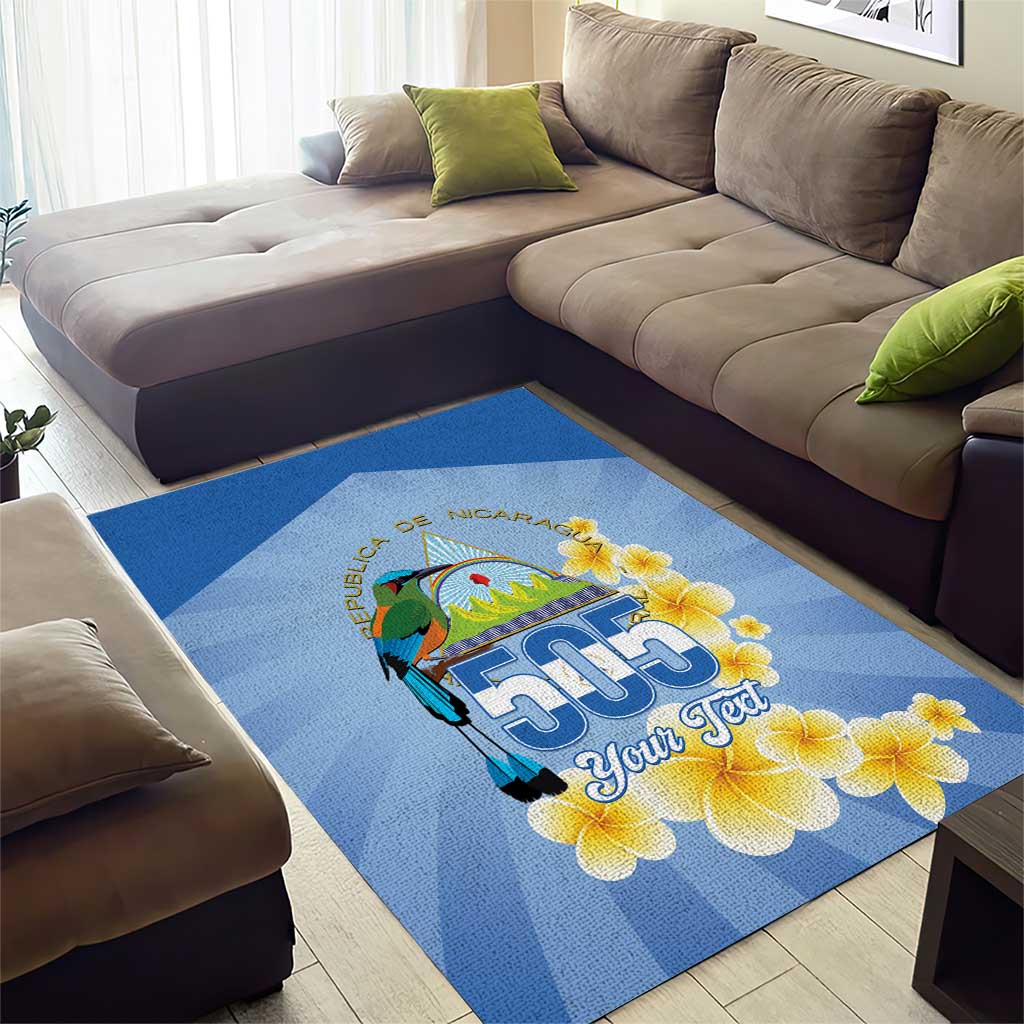 Personalized Nicaragua Independence Day Area Rug 505 Proud Guardabarranco Sacuanjoche - Wonder Print Shop
