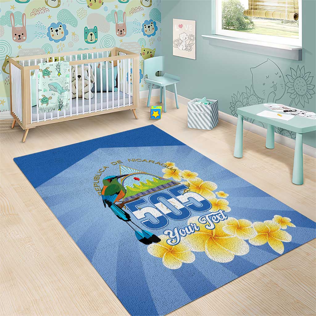 Personalized Nicaragua Independence Day Area Rug 505 Proud Guardabarranco Sacuanjoche - Wonder Print Shop