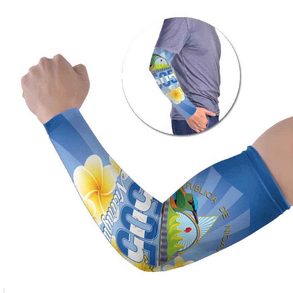 Personalized Nicaragua Independence Day Arm Sleeves 505 Proud Guardabarranco Sacuanjoche - Wonder Print Shop