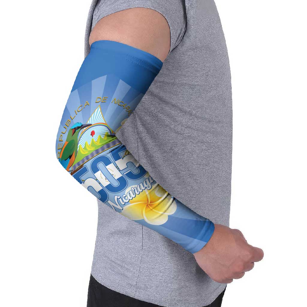 Personalized Nicaragua Independence Day Arm Sleeves 505 Proud Guardabarranco Sacuanjoche - Wonder Print Shop