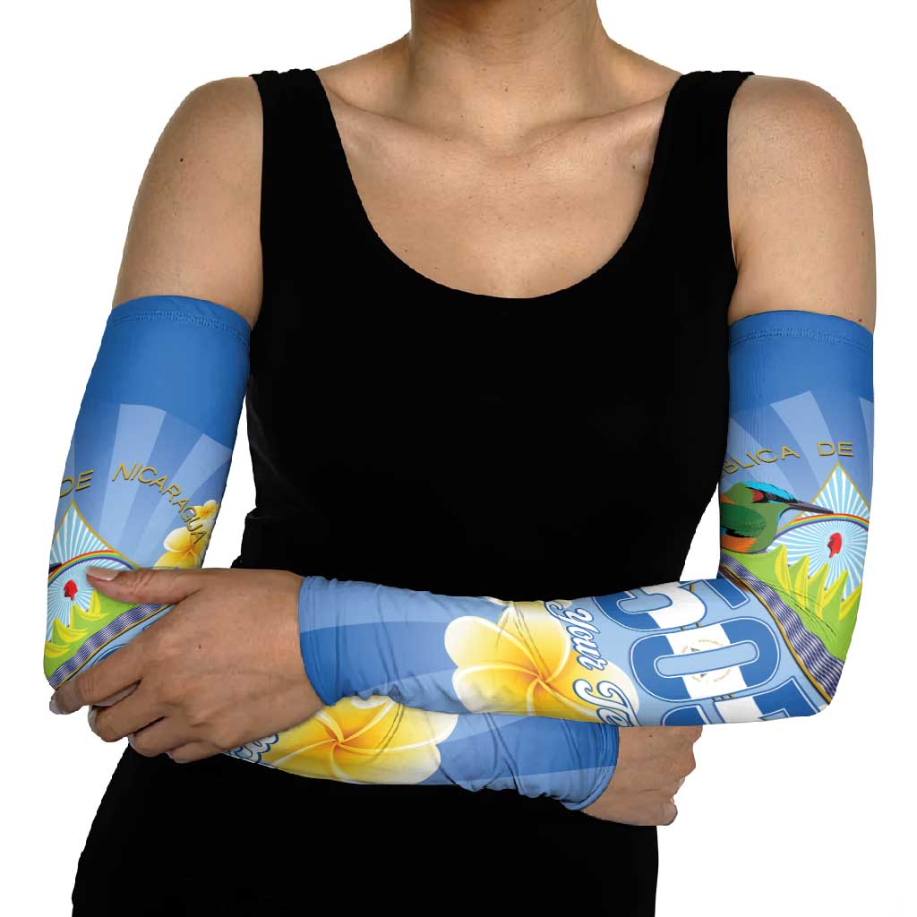 Personalized Nicaragua Independence Day Arm Sleeves 505 Proud Guardabarranco Sacuanjoche - Wonder Print Shop