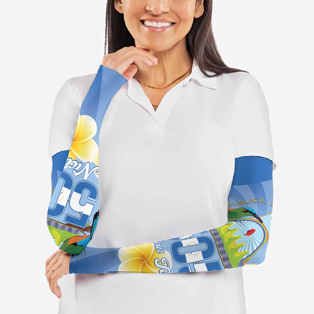Personalized Nicaragua Independence Day Arm Sleeves 505 Proud Guardabarranco Sacuanjoche - Wonder Print Shop