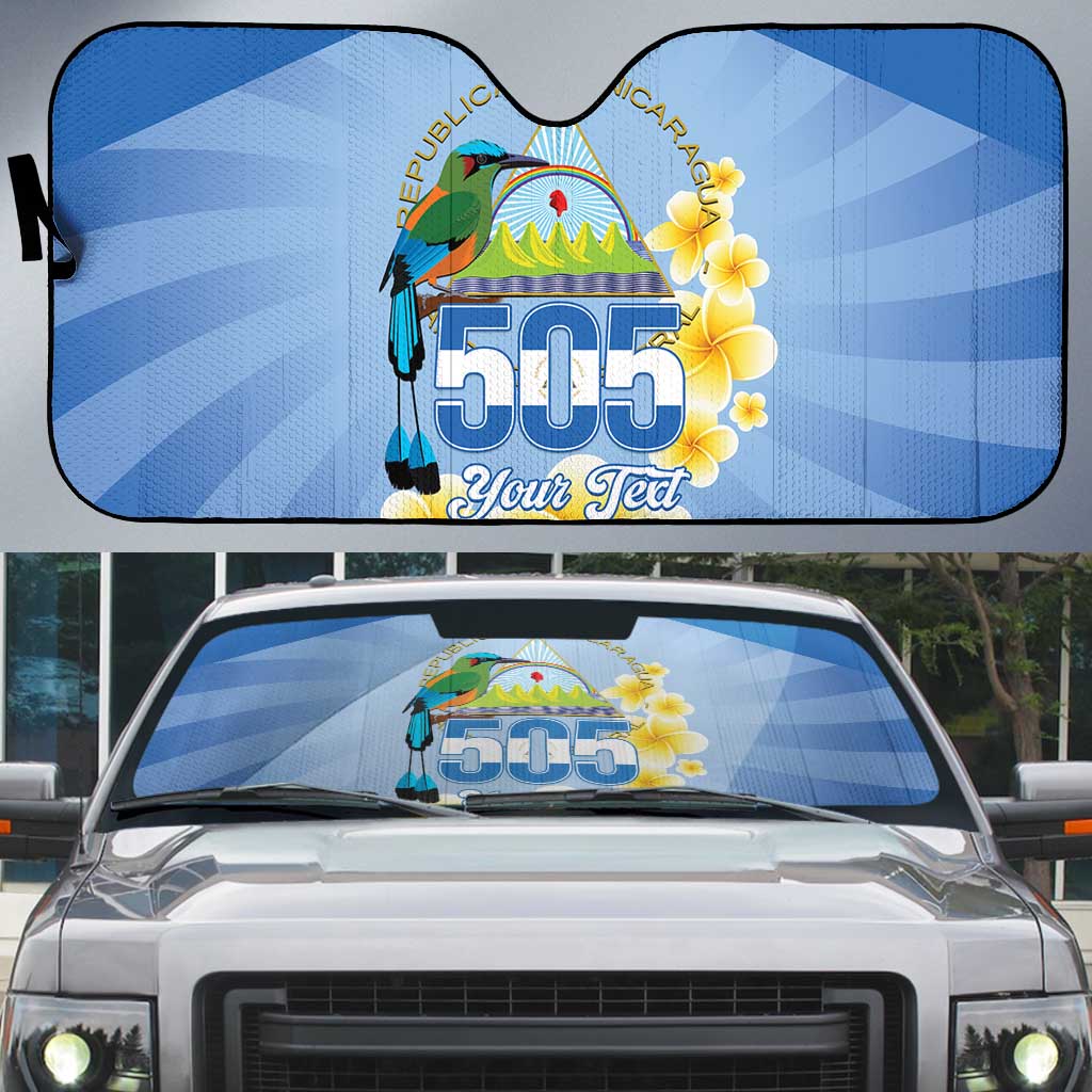 Personalized Nicaragua Independence Day Auto Sun Shade 505 Proud Guardabarranco Sacuanjoche - Wonder Print Shop