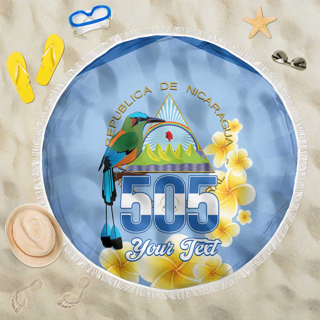 Personalized Nicaragua Independence Day Beach Blanket 505 Proud Guardabarranco Sacuanjoche - Wonder Print Shop