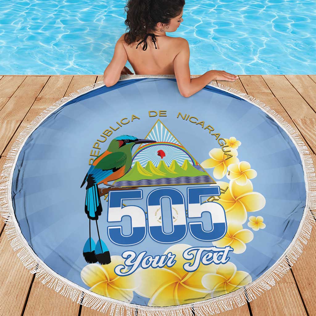 Personalized Nicaragua Independence Day Beach Blanket 505 Proud Guardabarranco Sacuanjoche - Wonder Print Shop