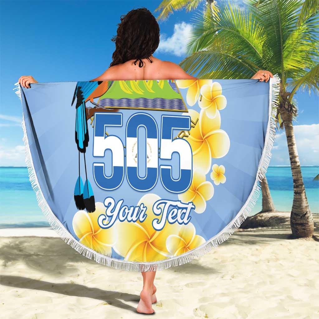 Personalized Nicaragua Independence Day Beach Blanket 505 Proud Guardabarranco Sacuanjoche - Wonder Print Shop