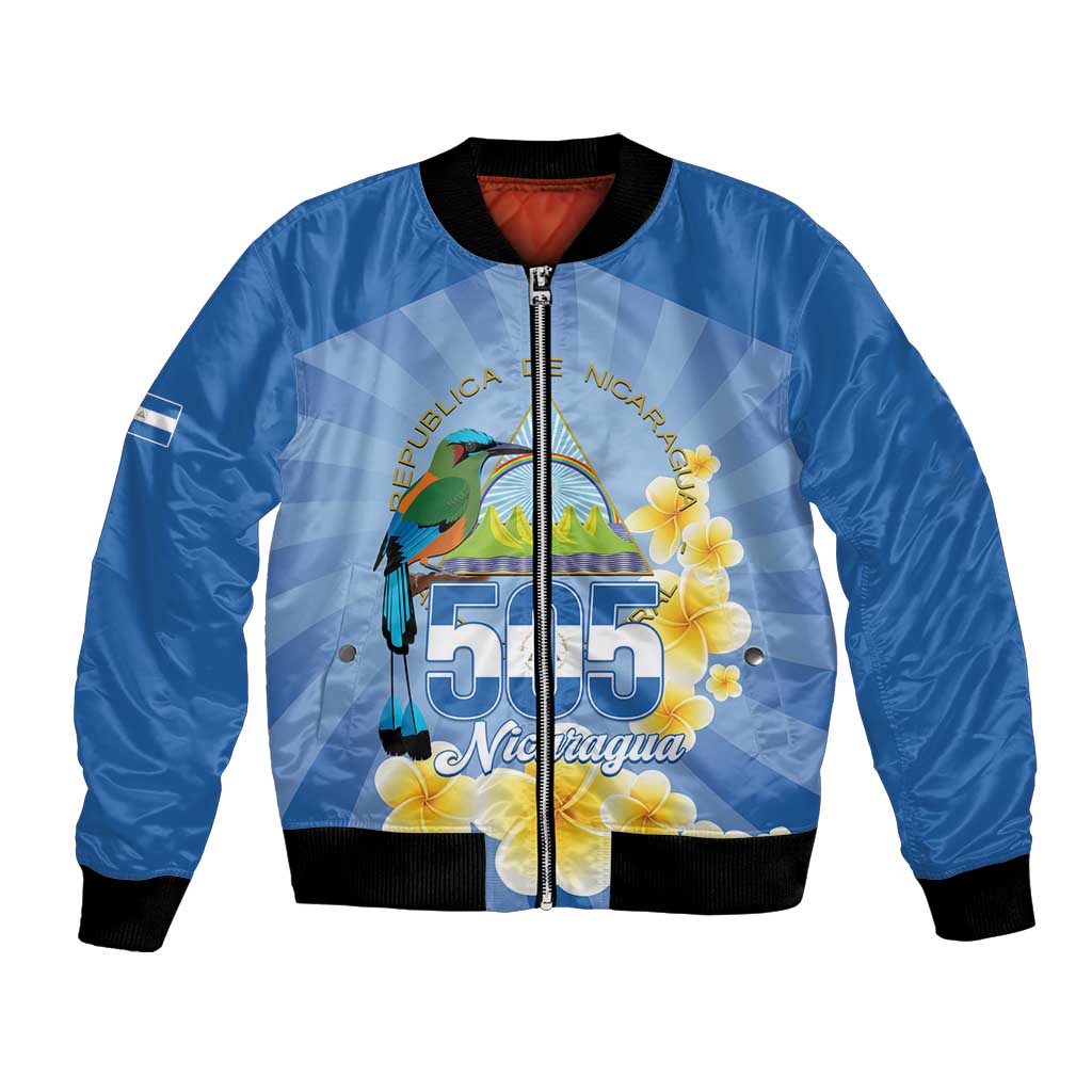 Personalized Nicaragua Independence Day Bomber Jacket 505 Proud Guardabarranco Sacuanjoche - Wonder Print Shop