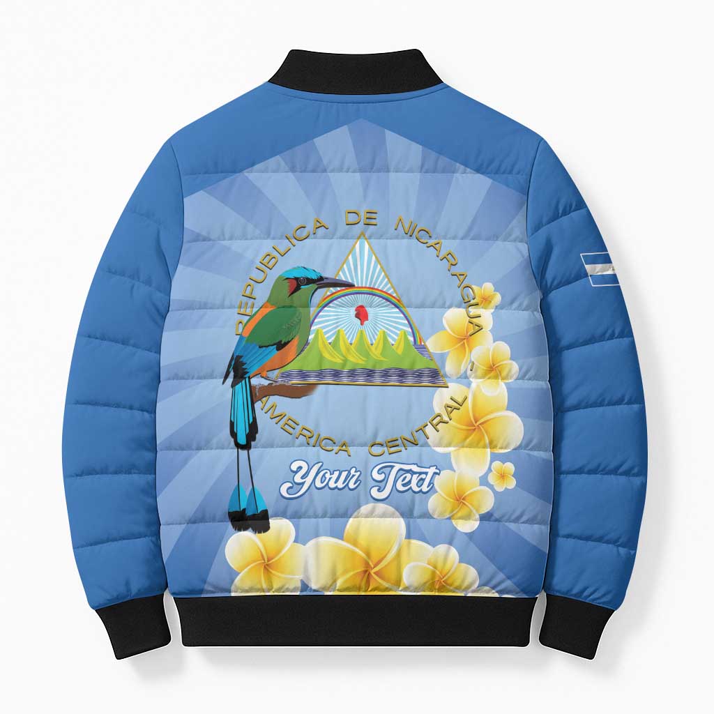 Personalized Nicaragua Independence Day Bomber Puffer Jacket 505 Proud Guardabarranco Sacuanjoche - Wonder Print Shop