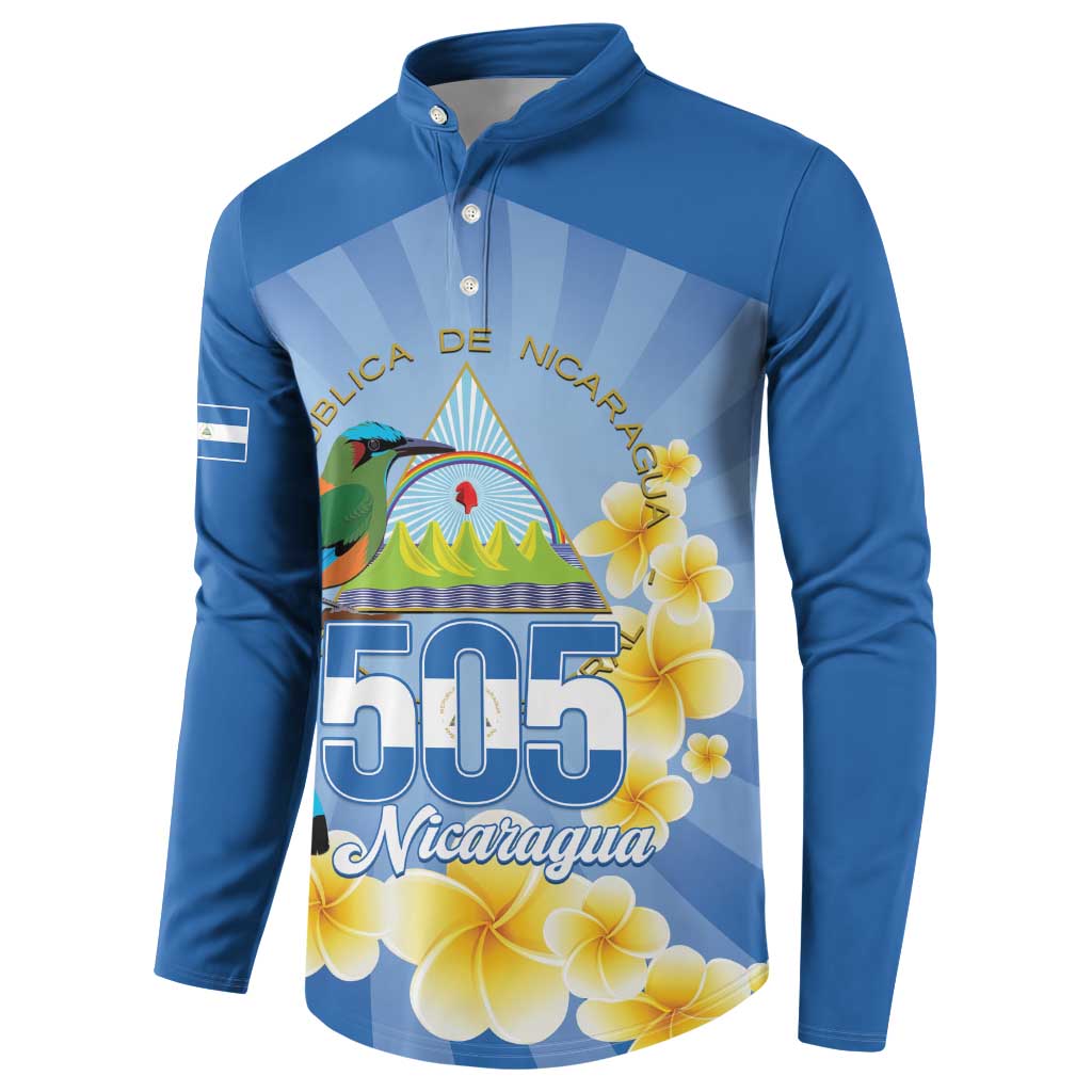 Personalized Nicaragua Independence Day Button Sweatshirt 505 Proud Guardabarranco Sacuanjoche - Wonder Print Shop