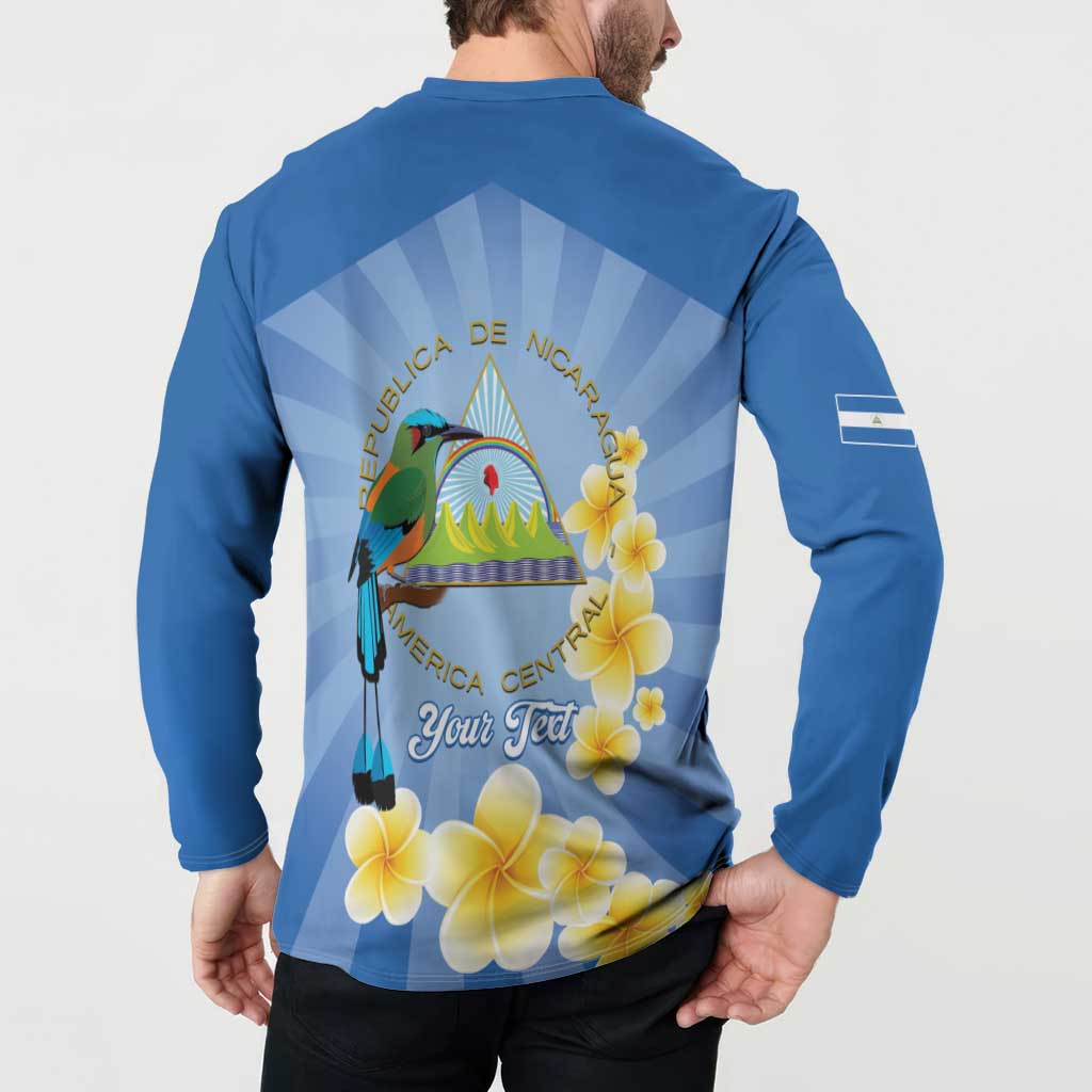 Personalized Nicaragua Independence Day Button Sweatshirt 505 Proud Guardabarranco Sacuanjoche - Wonder Print Shop