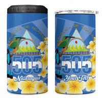 Personalized Nicaragua Independence Day 4 in 1 Can Cooler Tumbler 505 Proud Guardabarranco Sacuanjoche - Wonder Print Shop