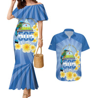 Personalized Nicaragua Independence Day Couples Matching Mermaid Dress and Hawaiian Shirt 505 Proud Guardabarranco Sacuanjoche - Wonder Print Shop
