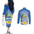 Personalized Nicaragua Independence Day Couples Matching Off The Shoulder Long Sleeve Dress and Long Sleeve Button Shirt 505 Proud Guardabarranco Sacuanjoche - Wonder Print Shop