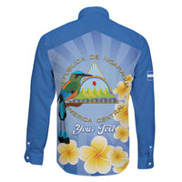 Personalized Nicaragua Independence Day Family Matching Off The Shoulder Long Sleeve Dress and Hawaiian Shirt 505 Proud Guardabarranco Sacuanjoche - Wonder Print Shop