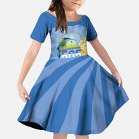 Personalized Nicaragua Independence Day Family Matching Off Shoulder Maxi Dress and Hawaiian Shirt 505 Proud Guardabarranco Sacuanjoche - Wonder Print Shop