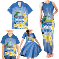 Personalized Nicaragua Independence Day Family Matching Tank Maxi Dress and Hawaiian Shirt 505 Proud Guardabarranco Sacuanjoche - Wonder Print Shop