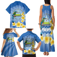 Personalized Nicaragua Independence Day Family Matching Tank Maxi Dress and Hawaiian Shirt 505 Proud Guardabarranco Sacuanjoche - Wonder Print Shop