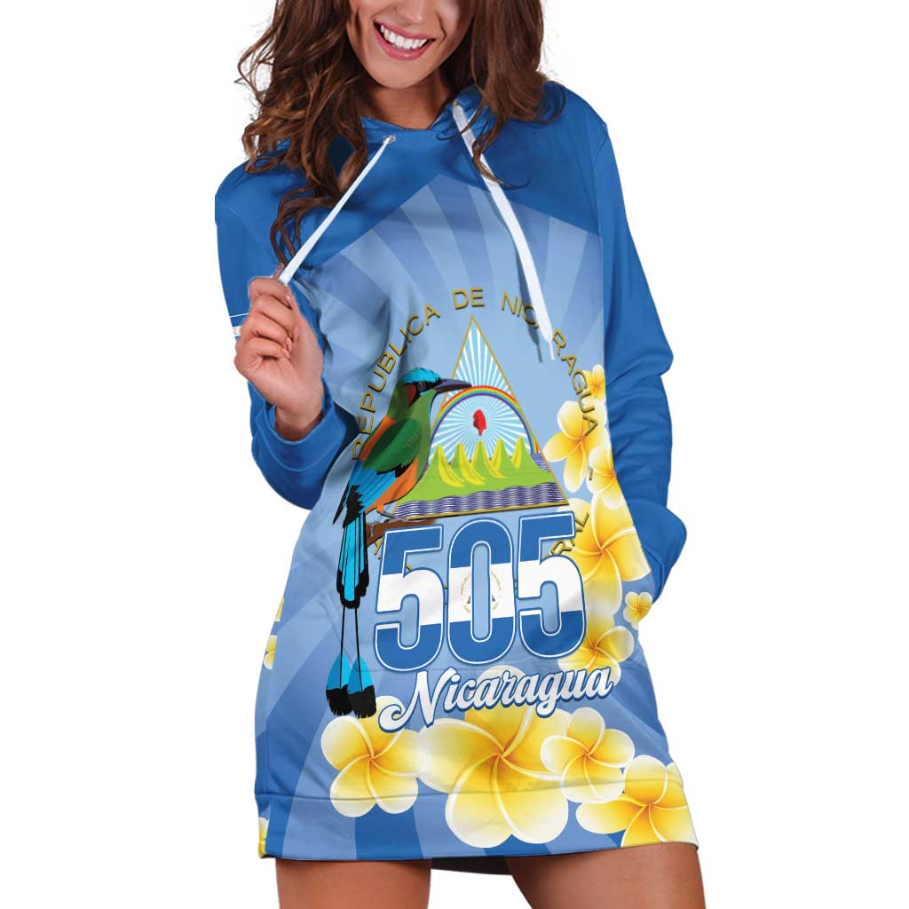 Personalized Nicaragua Independence Day Hoodie Dress 505 Proud Guardabarranco Sacuanjoche - Wonder Print Shop